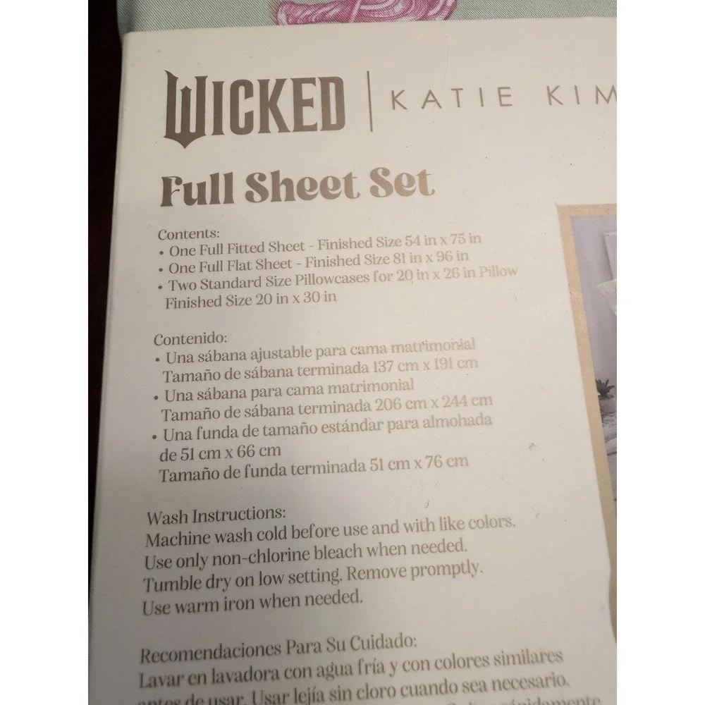 Katie Kime  Wicked Full size Sheet Set 4 Pc Set NEW